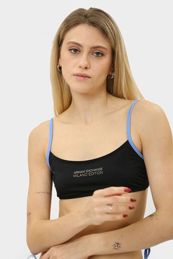 Верх от купального костюма Armani Exchange Черный