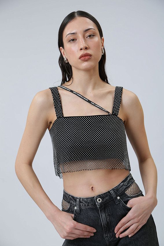 Топ Karl Lagerfeld Jeans Серебряный