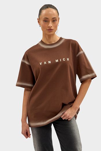 Футболка хлопковая коричневая Van Mich