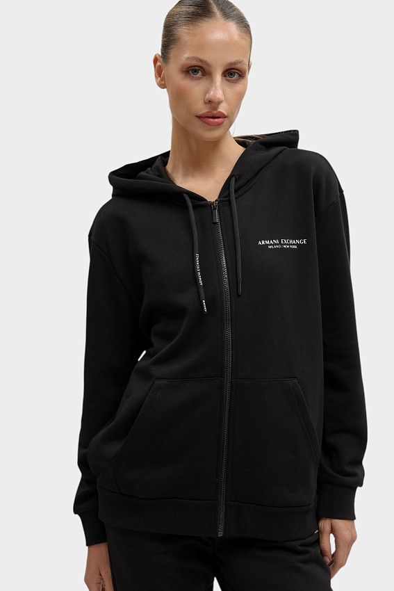 Толстовка с капюшоном Armani Exchange Черный