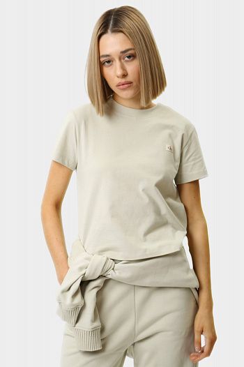 Футболка хлопковая бежевая Calvin Klein Jeans