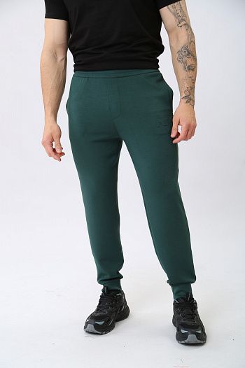 Брюки спортивные из вискозы зеленые Armani Exchange