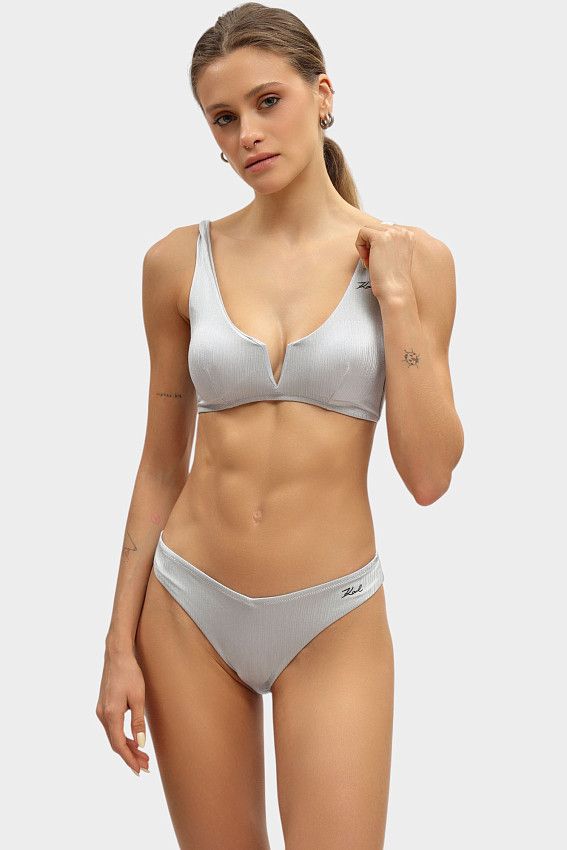 Низ от купального костюма Karl Lagerfeld Серебряный