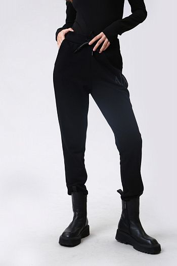 Брюки спортивные хлопковые черные Armani Exchange