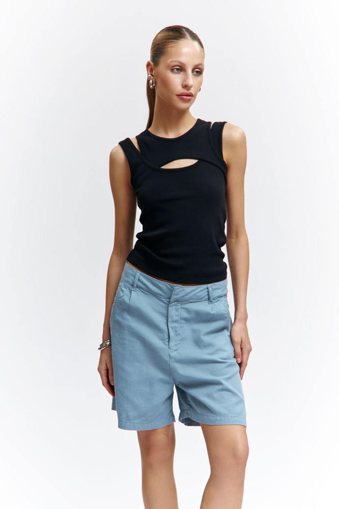 VW-OMA-55-444 шорты льняные van mich 