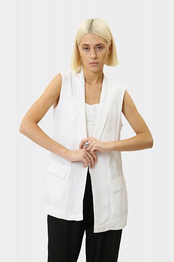 Жилет из вискозы белый  Armani Exchange