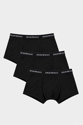 Комплект трусов хлопковый черный Emporio Armani
