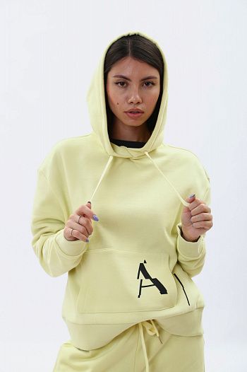 Худи хлопковое салатовое  Armani Exchange