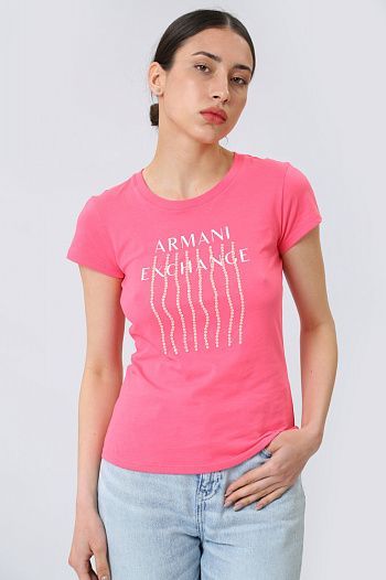 Футболка хлопковая белая Armani Exchange
