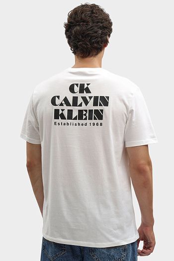 Футболка хлопковая белая Calvin Klein Jeans