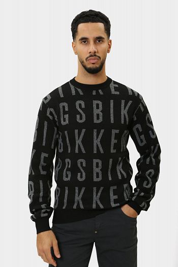 Джемпер из вискозы черный Bikkembergs