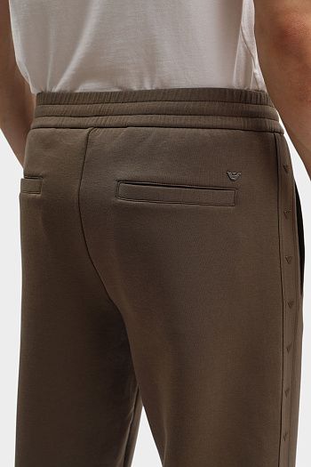 Брюки спортивные из хлопка Emporio Armani