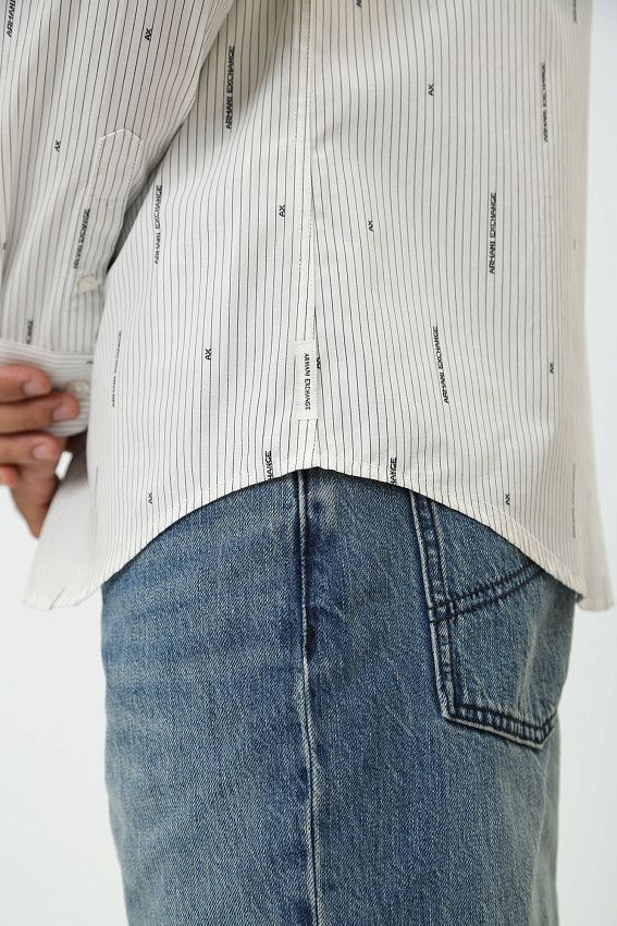 Рубашка с длинным рукавом Armani Exchange Зеленый