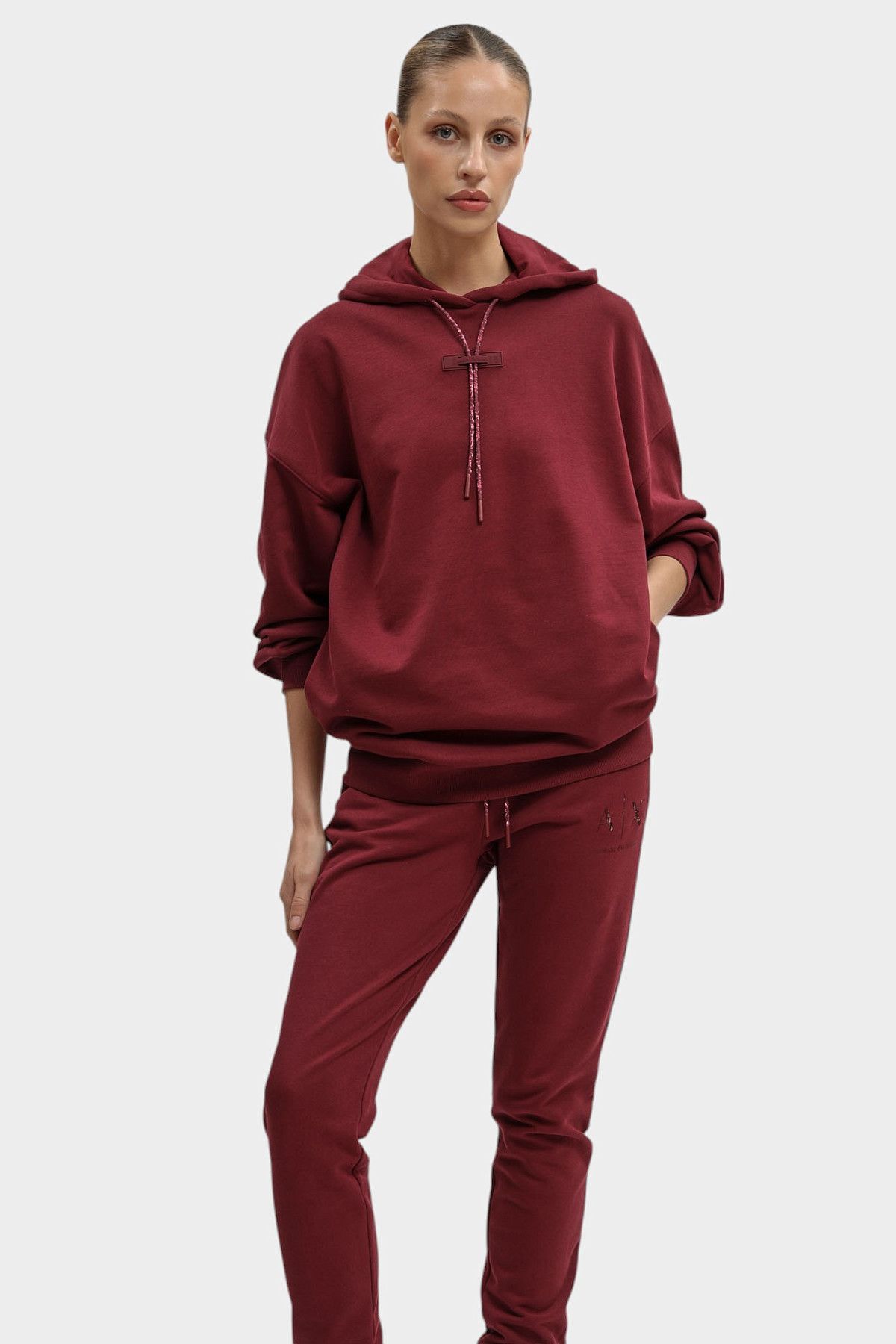 Худи Armani Exchange Бордовый