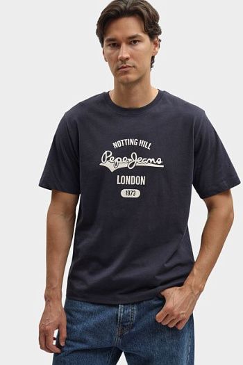 Футболка хлопковая синяя Pepe Jeans