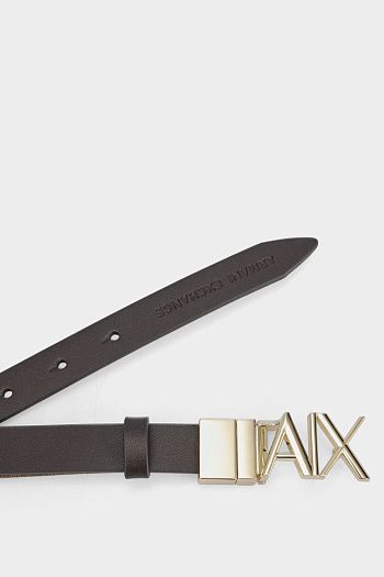 Ремень черный кожаный Armani Exchange