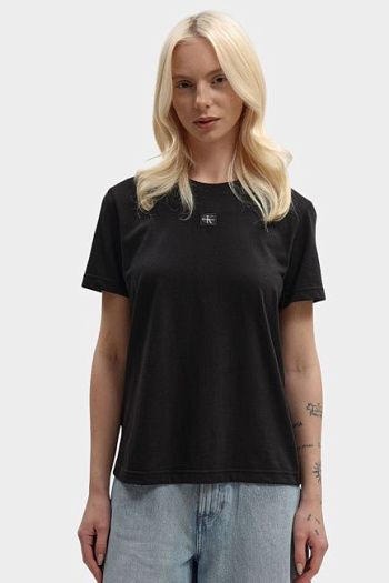 Футболка хлопковая черная Calvin Klein Jeans