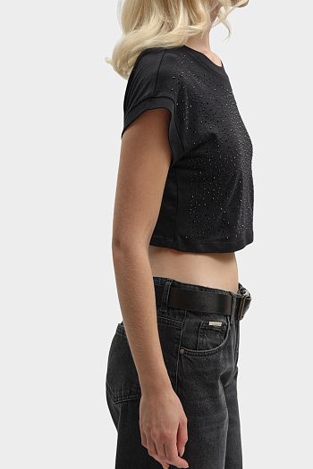 Кроп-топ из хлопка Armani Exchange