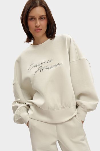 Свитшот из хлопка Emporio Armani