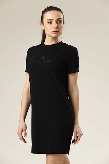 Платье хлопковое черное Calvin Klein Jeans