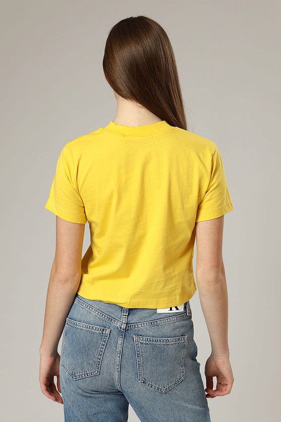 Футболка кроп-топ Calvin Klein Jeans Calvin Klein Jeans Желтый