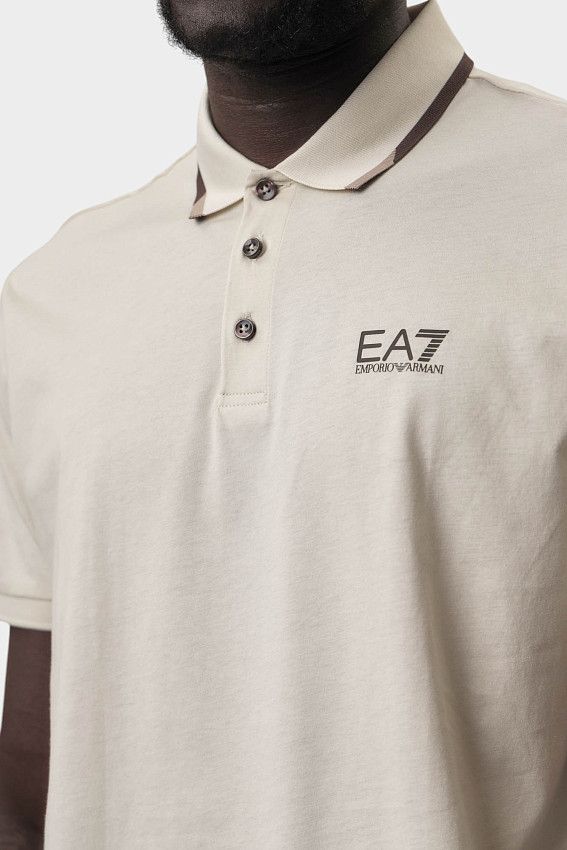 Поло EA7 Бежевый