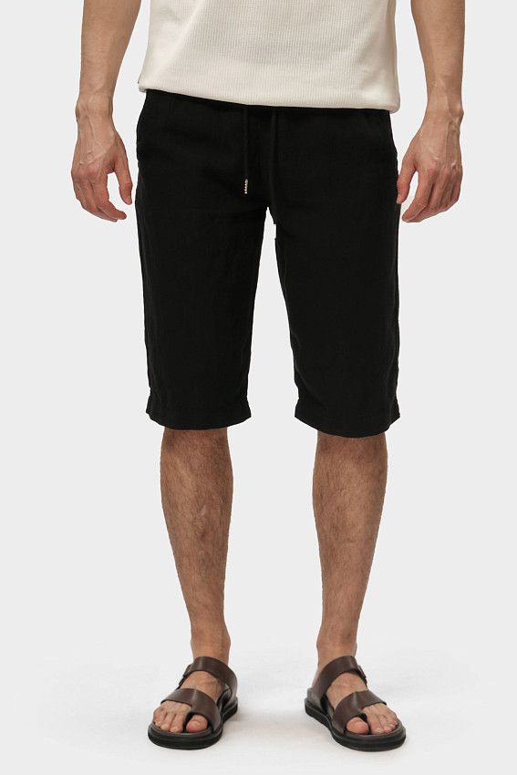 Шорты льняные Karl Lagerfeld Черный