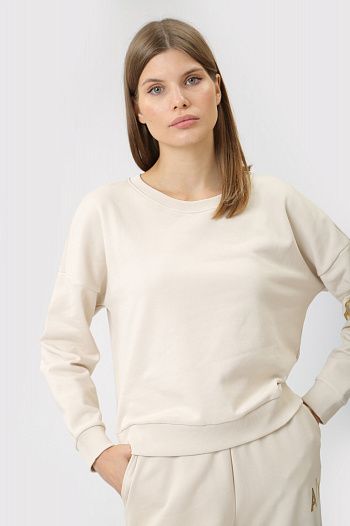 Свитшот хлопковый бежевый Armani Exchange