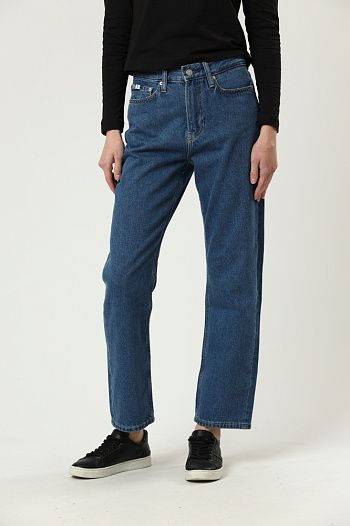 Джинсы HIGH RISE STRAIGHT ANKLE синие Calvin Klein Jeans