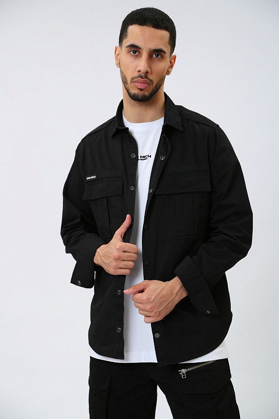 Рубашка с длинным рукавом Van Mich Черный