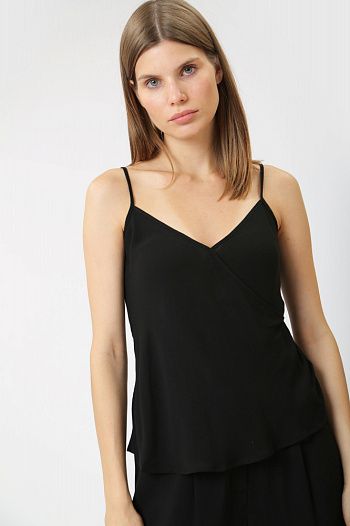 Топ из вискозы черный  Armani Exchange