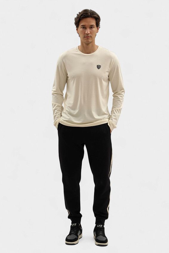 Лонгслив EA7 Бежевый