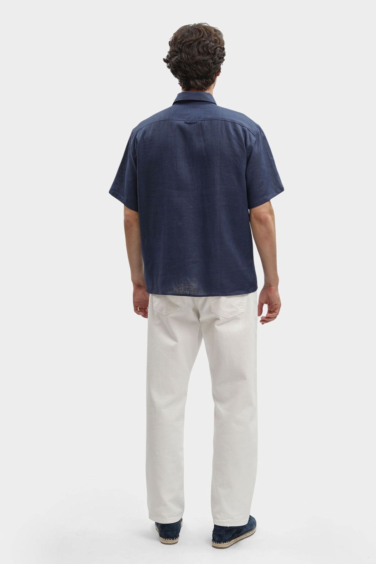 Рубашка льняная Trussardi Синий