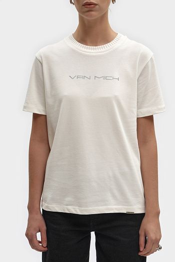 Футболка хлопковая белая Calvin Klein Jeans