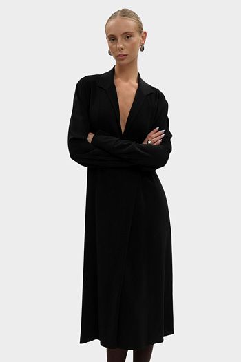 Платье из вискозы черное  Trussardi