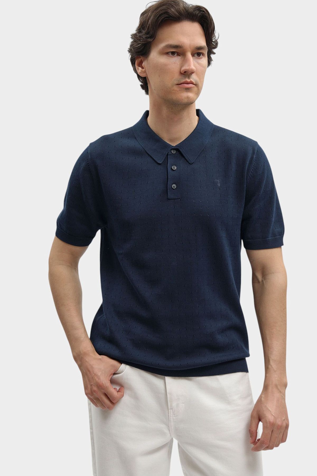 Поло трикотажное Trussardi Синий