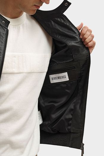 Куртка кожаная Bikkembergs