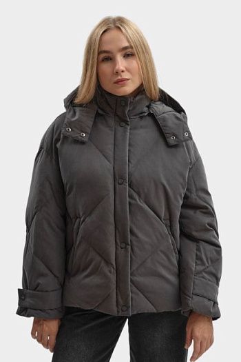Пуховик серый Emporio Armani