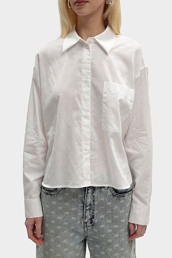 Рубашка хлопковая белая Armani Exchange