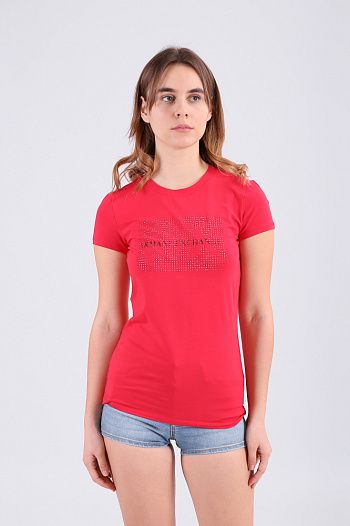 Футболка хлопковая красная Armani Exchange