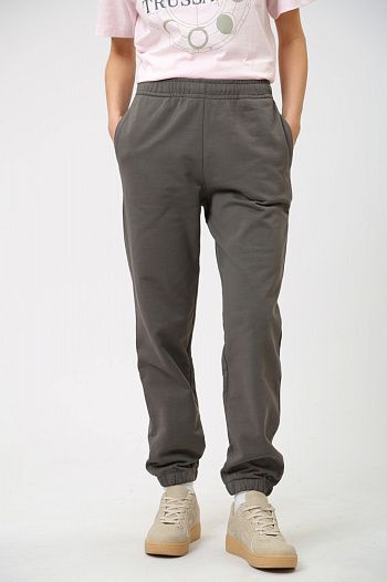 Брюки спортивные хлопковые серые Trussardi