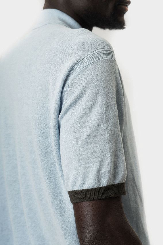 Поло трикотажное Armani Exchange Голубой