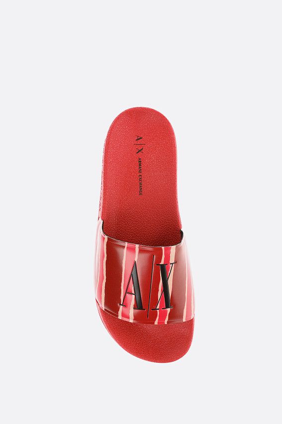 Шлепки Armani Exchange Красный