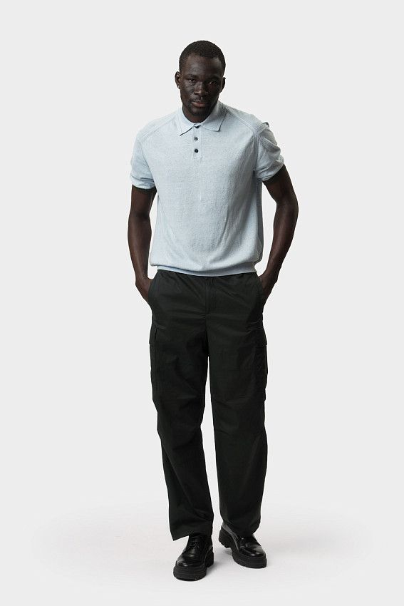 Поло трикотажное Armani Exchange Голубой
