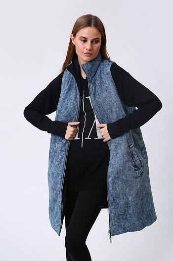Жилет хлопковый голубой Armani Exchange