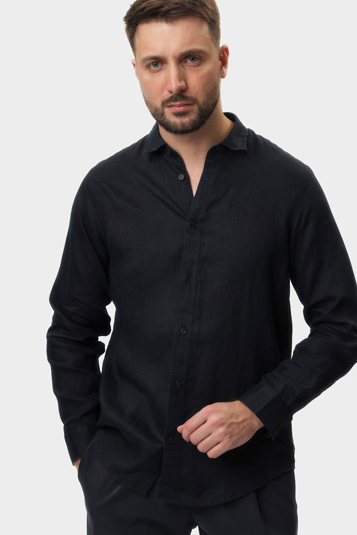Рубашка с длинным рукавом Armani Exchange Синий