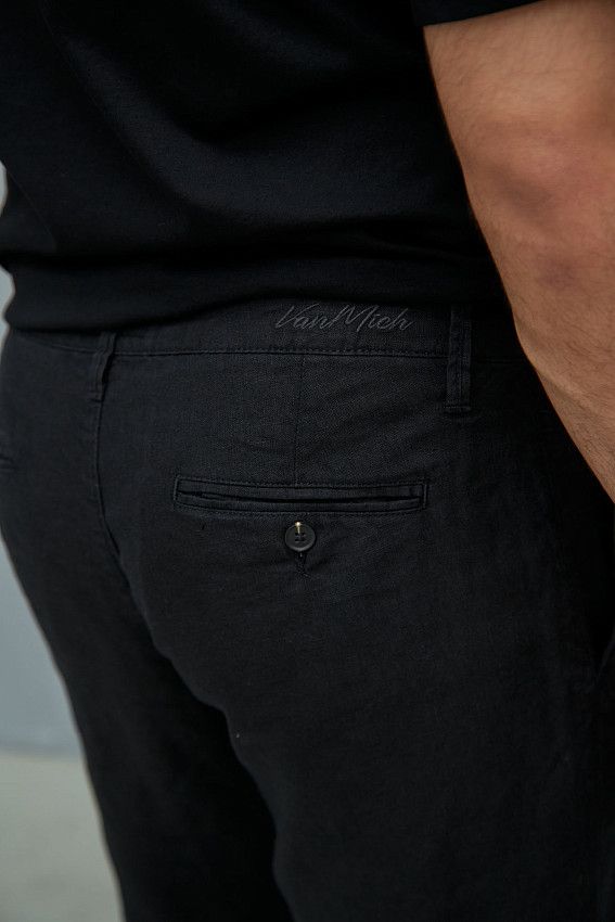 Брюки льняные Van Mich Черный