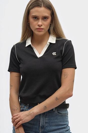 Поло черное Calvin Klein Jeans