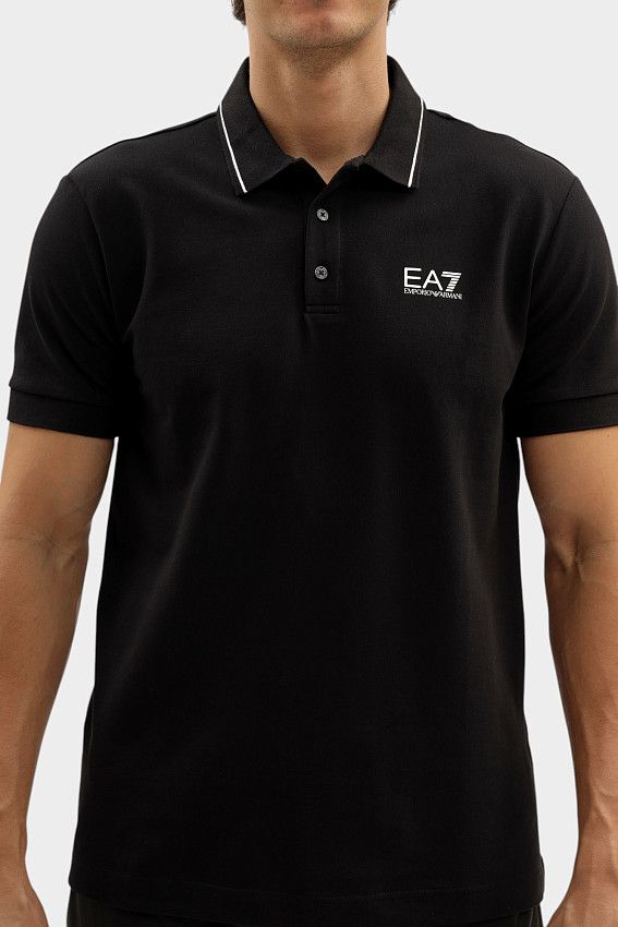 Поло EA7 Черный