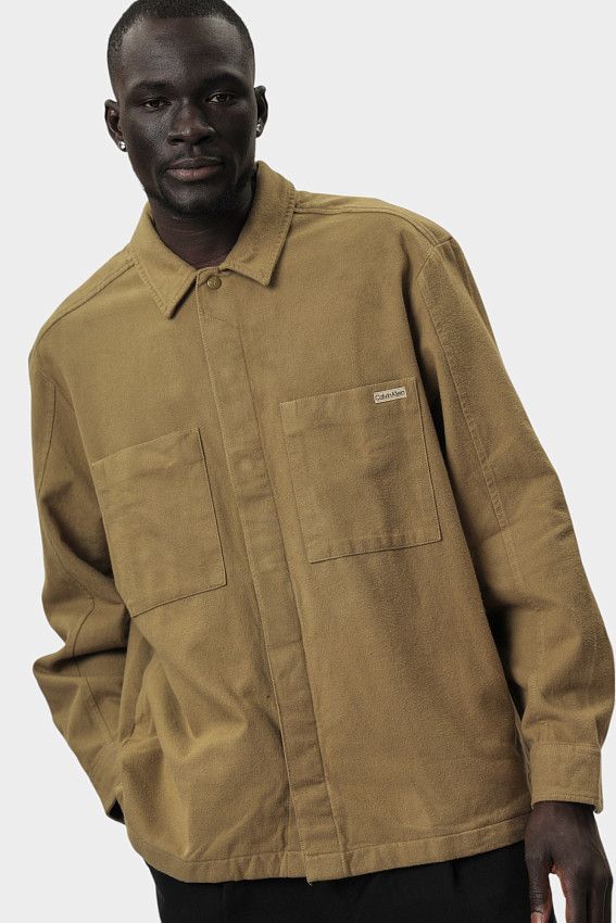 Рубашка с длинным рукавом Calvin Klein Jeans Коричневый